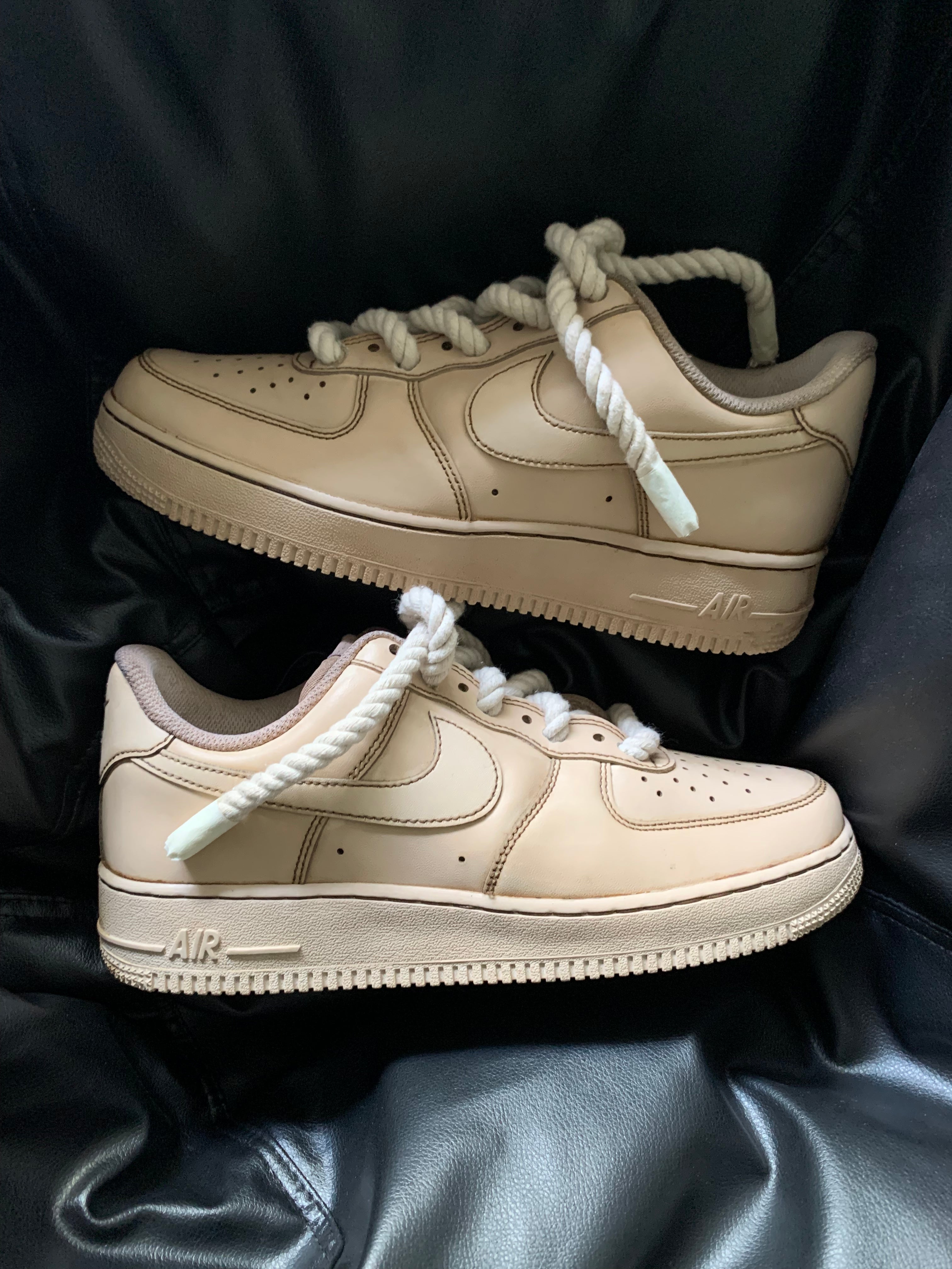 Nike Air Force 1 Coffee Dip (Rope Laces) â Knickgasm