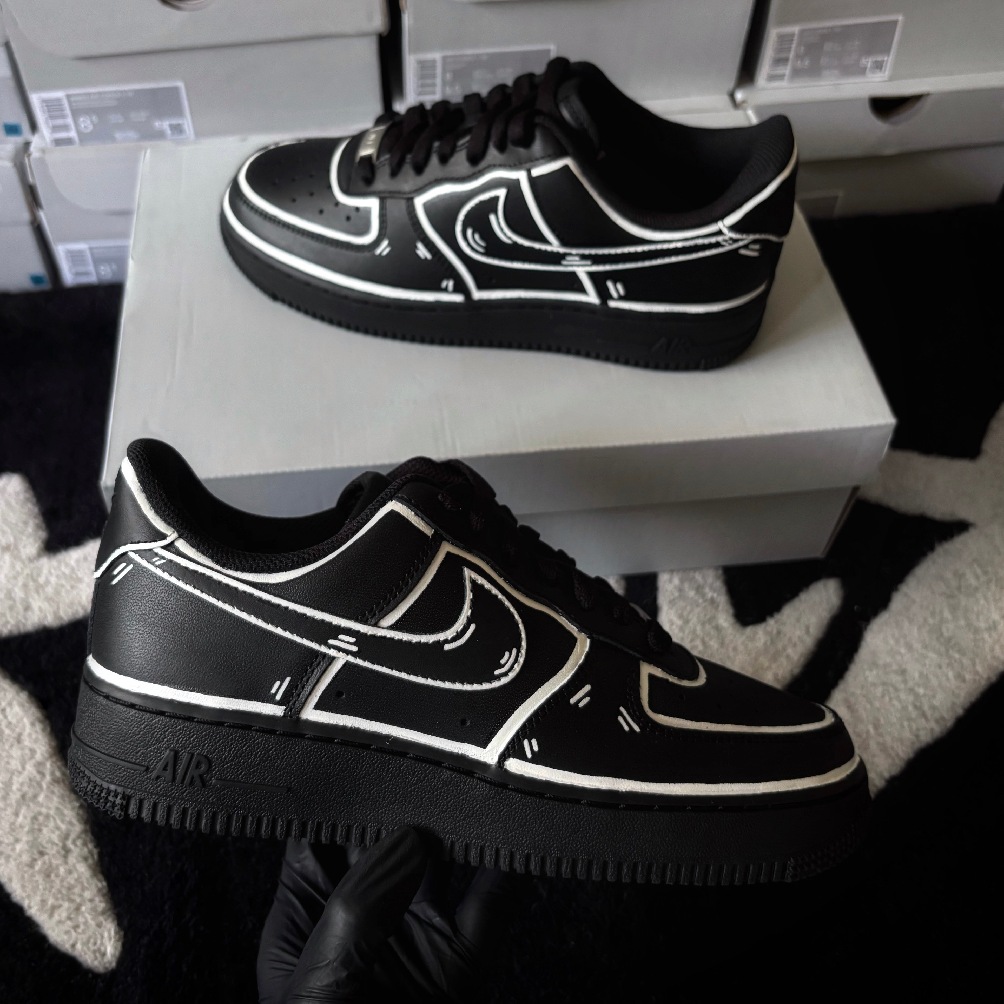 Nike Air Force Black x Cartoon - Main Image