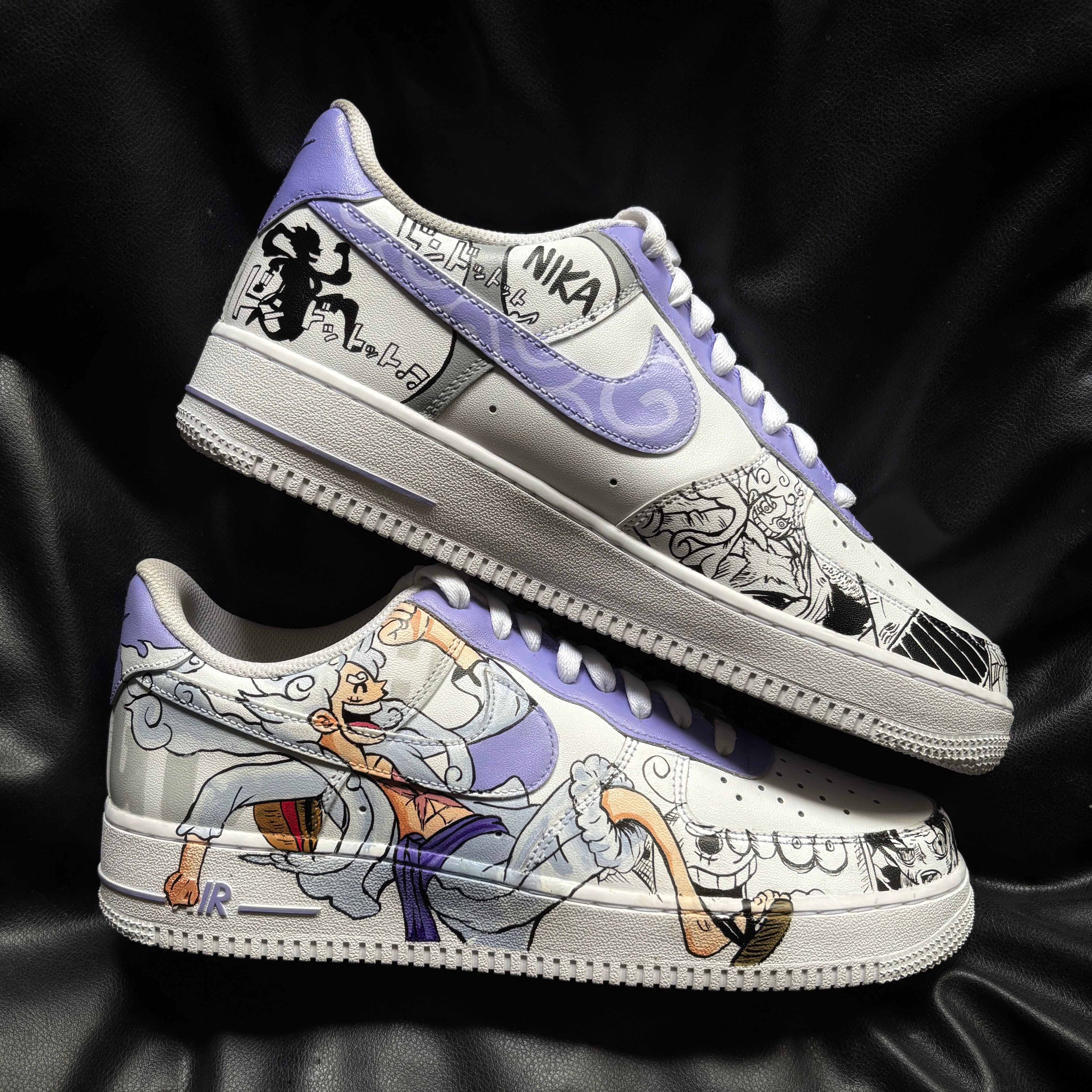 Nike Air Force 1 x Luffy Gear 5 x Sun God Nikka