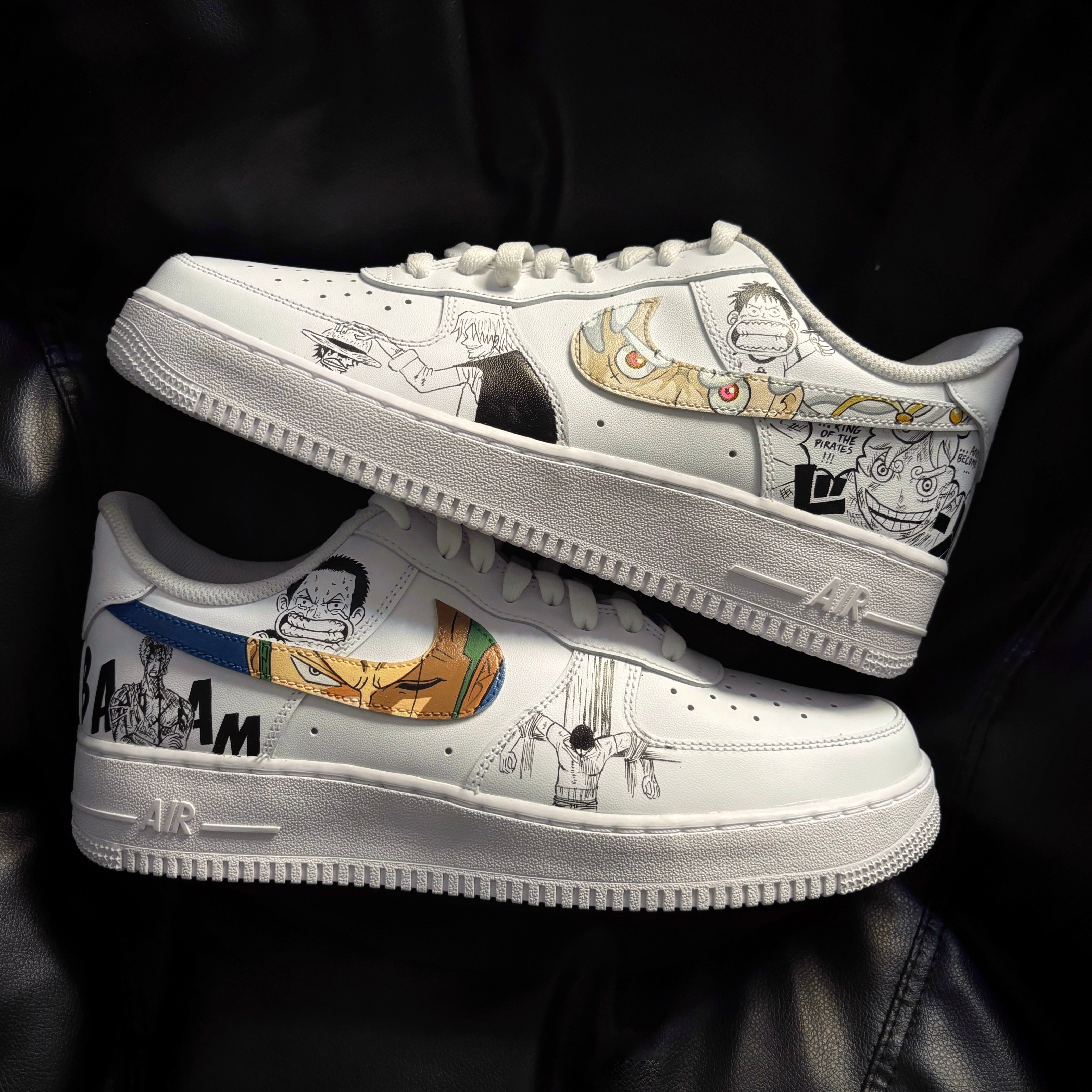Nike Air Force 1 x Luffy & Zoro Eyes and Manga | One Piece