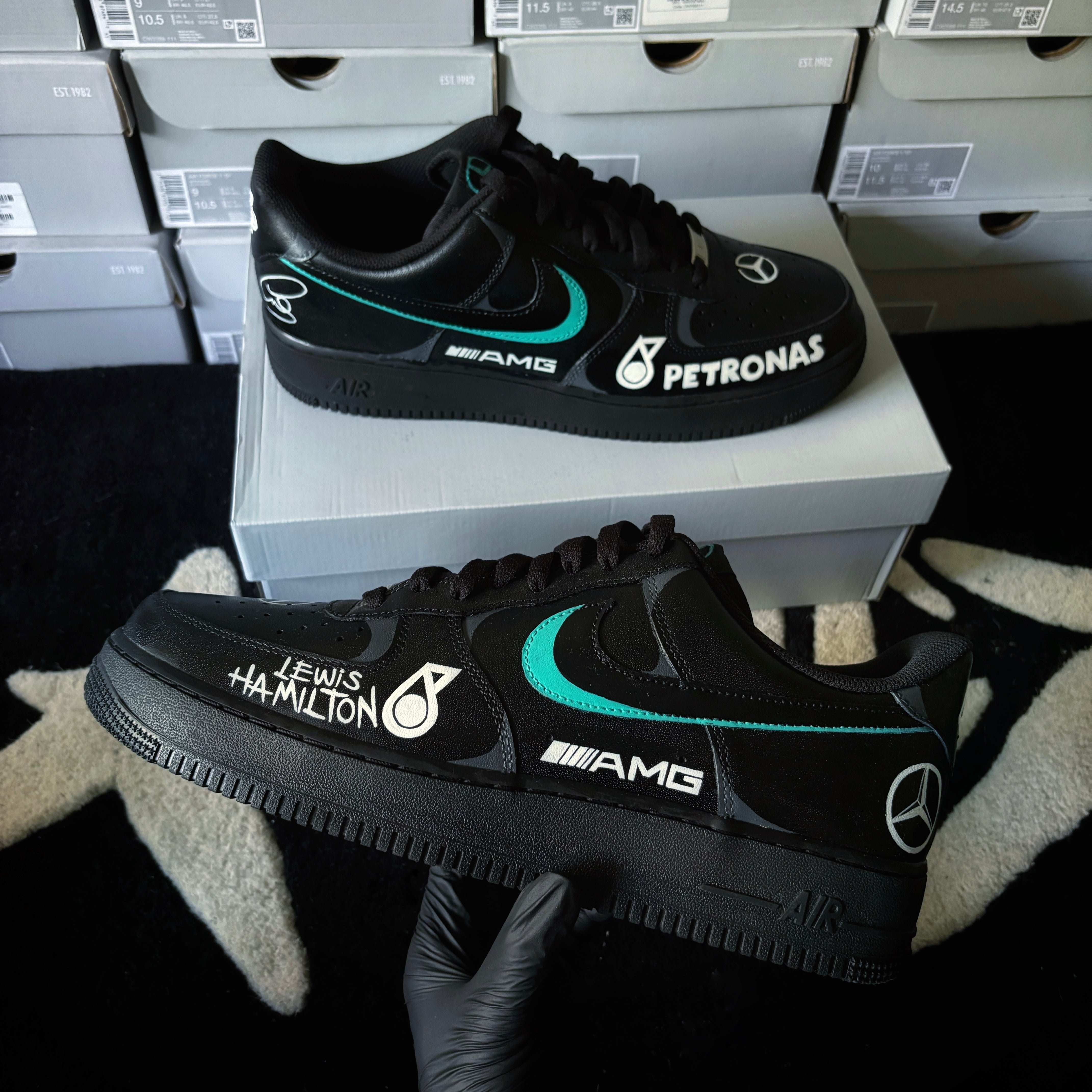 Nike Air Force x Mercedes AMG F1 Custom