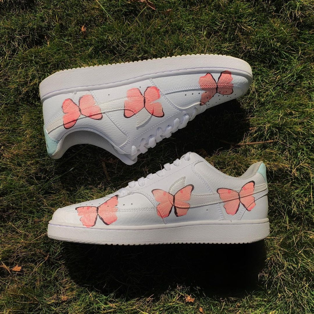 Nike Court Vision x Pastel Pink Butterfly Knickgasm