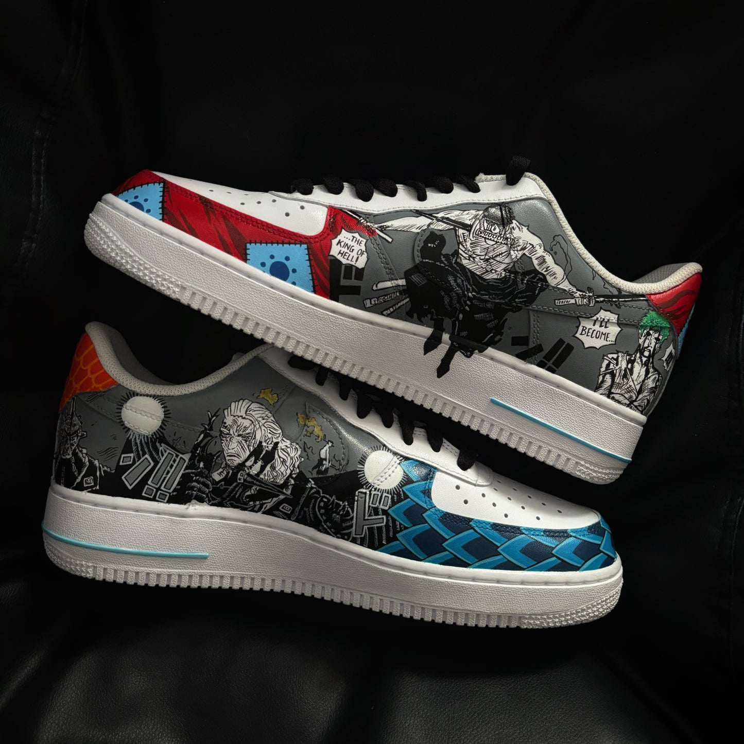 Nike Air Force 1 x Luffy Gear 5 x Kaido