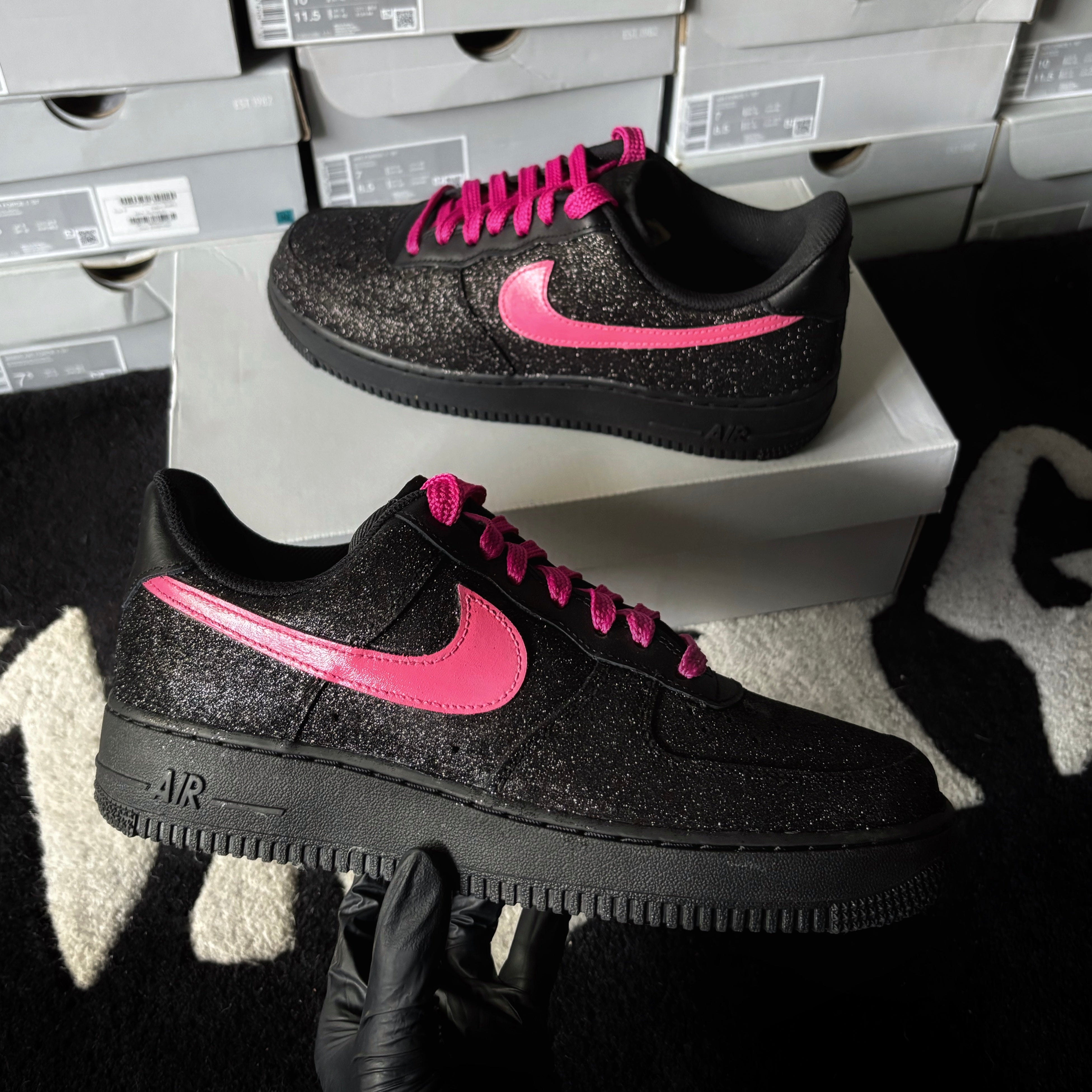 Athletic Shoes Pink Bandana Air Force Custom Rope Lace Banadana