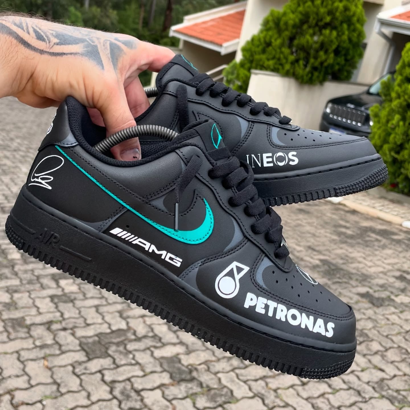 Nike Air Force x Mercedes AMG F1 Custom