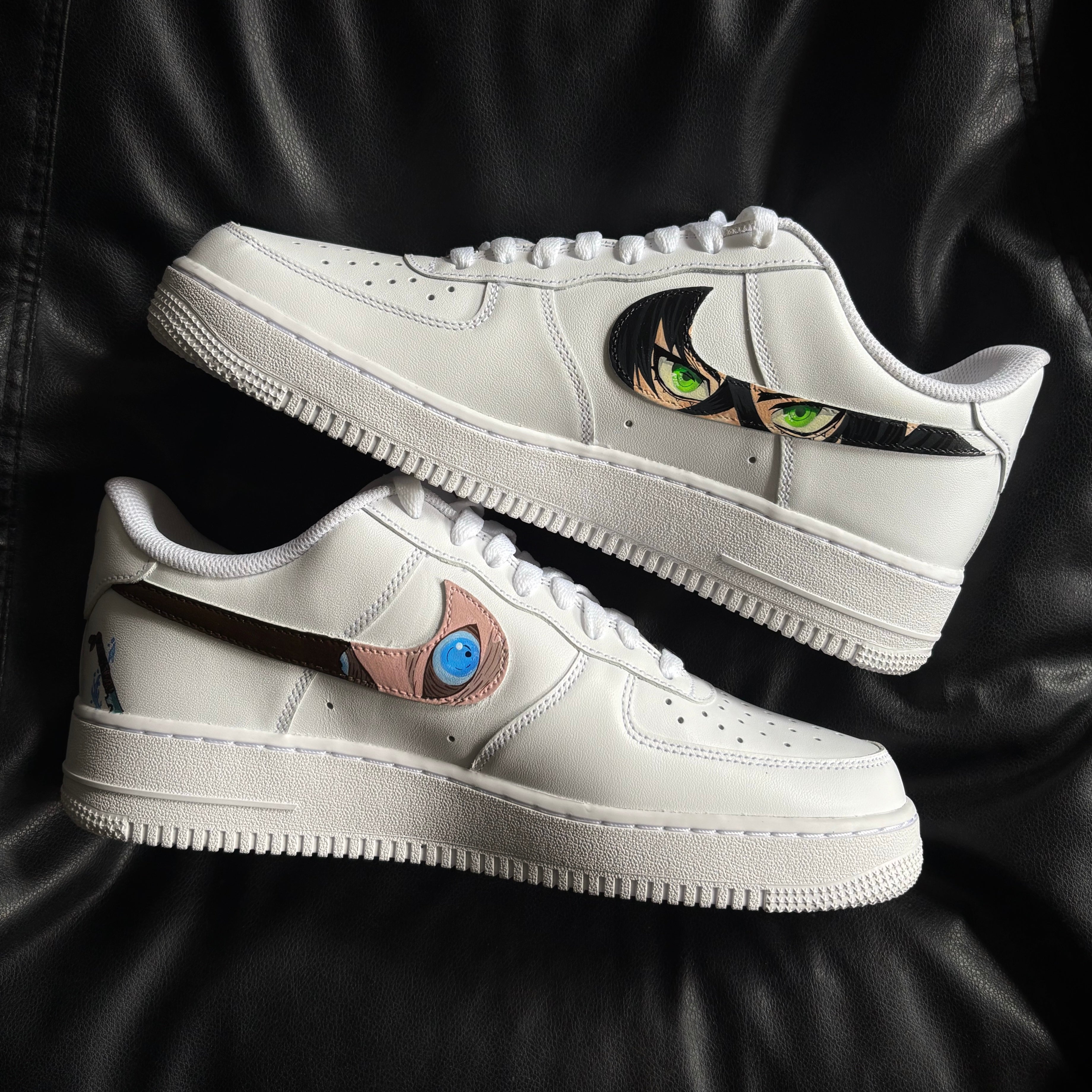 Nike Air Force 1 x Inosuke x Tanjiro Demon Slayer Custom