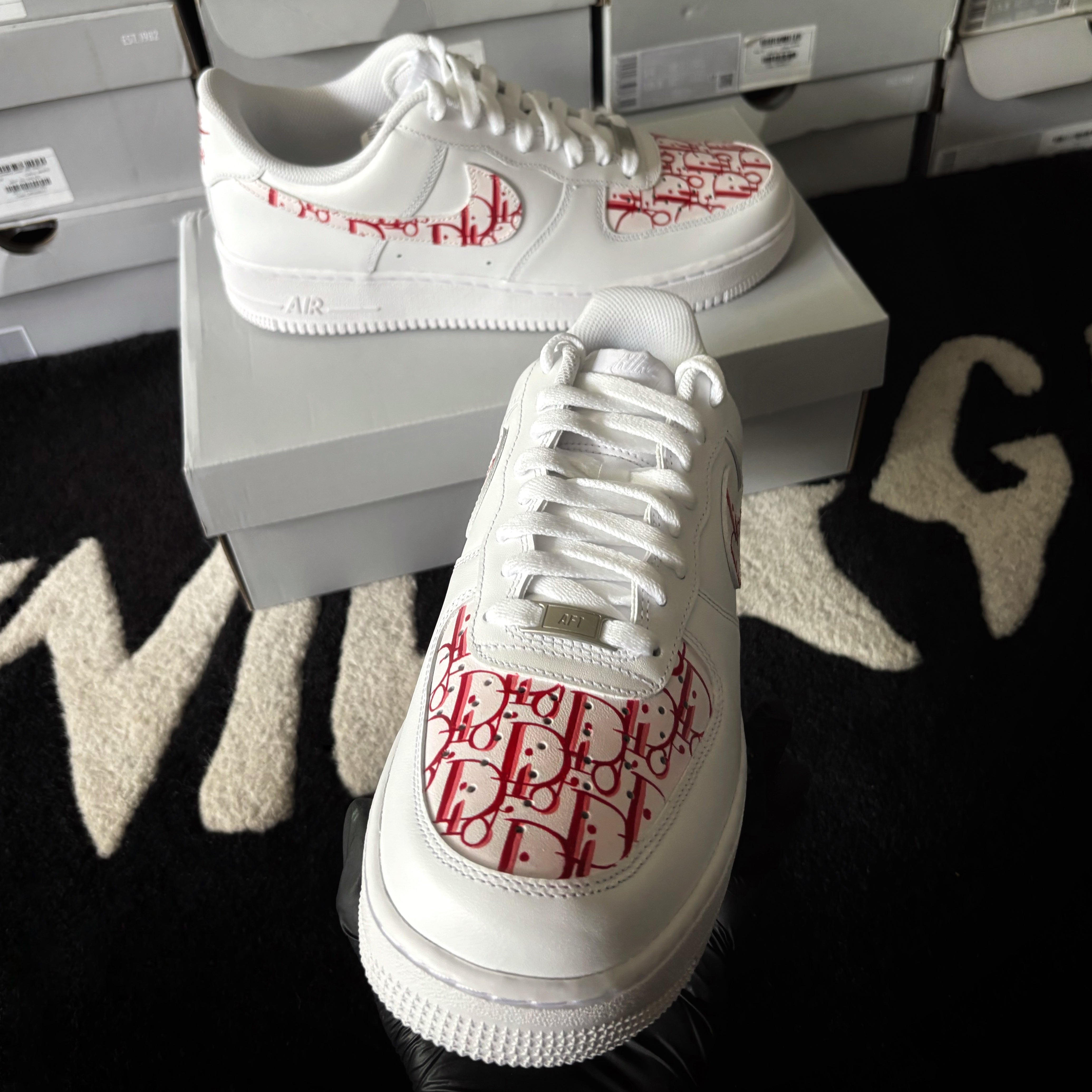 Nike Air force 1 x Red Dior Custom