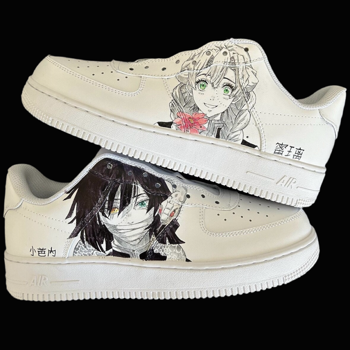 Nike Air Force 1 x Demon Slayer: Kimetsu no Yaiba (Kanroji × Iguro)