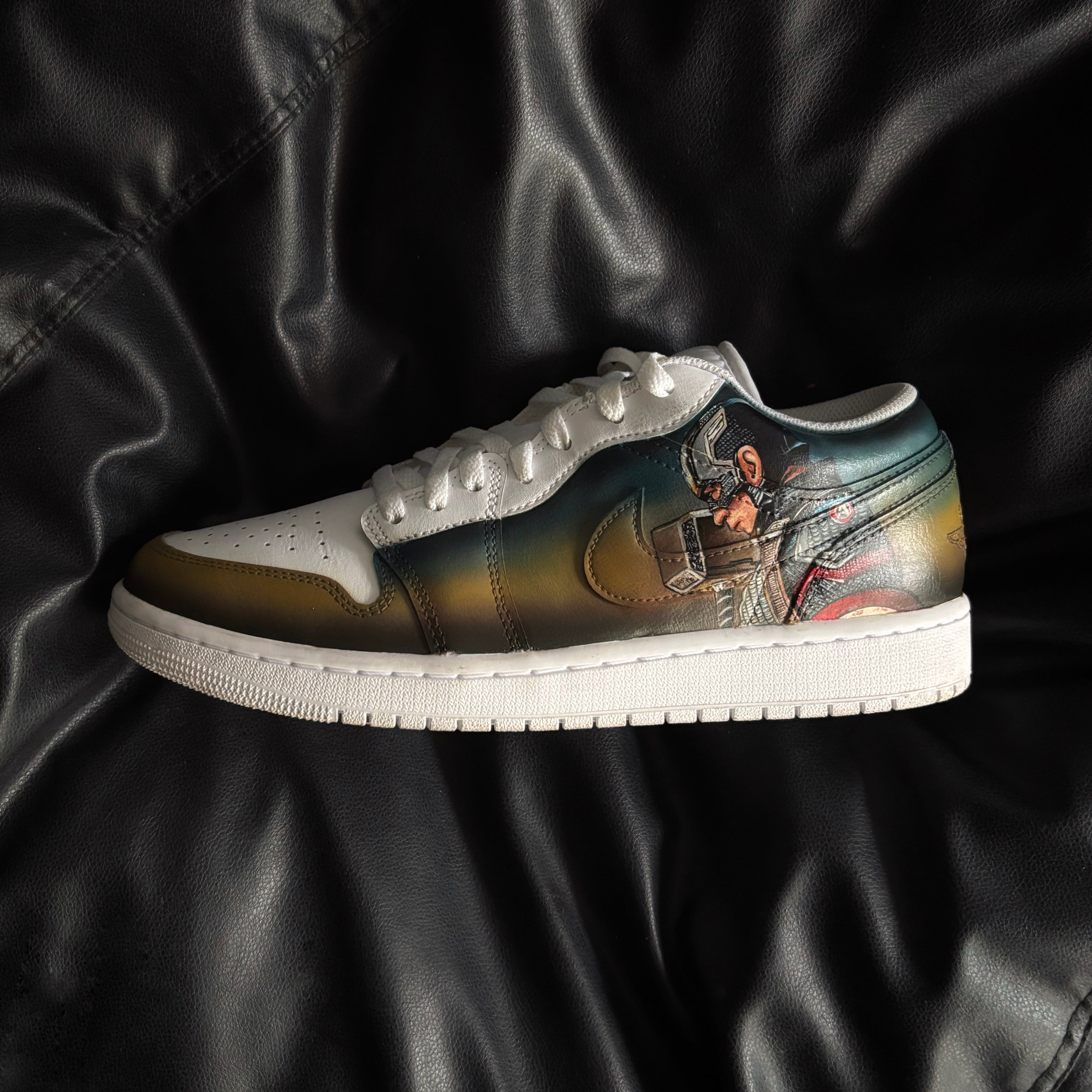 Nike Air Jordan 1 Lows x Captain America Custom