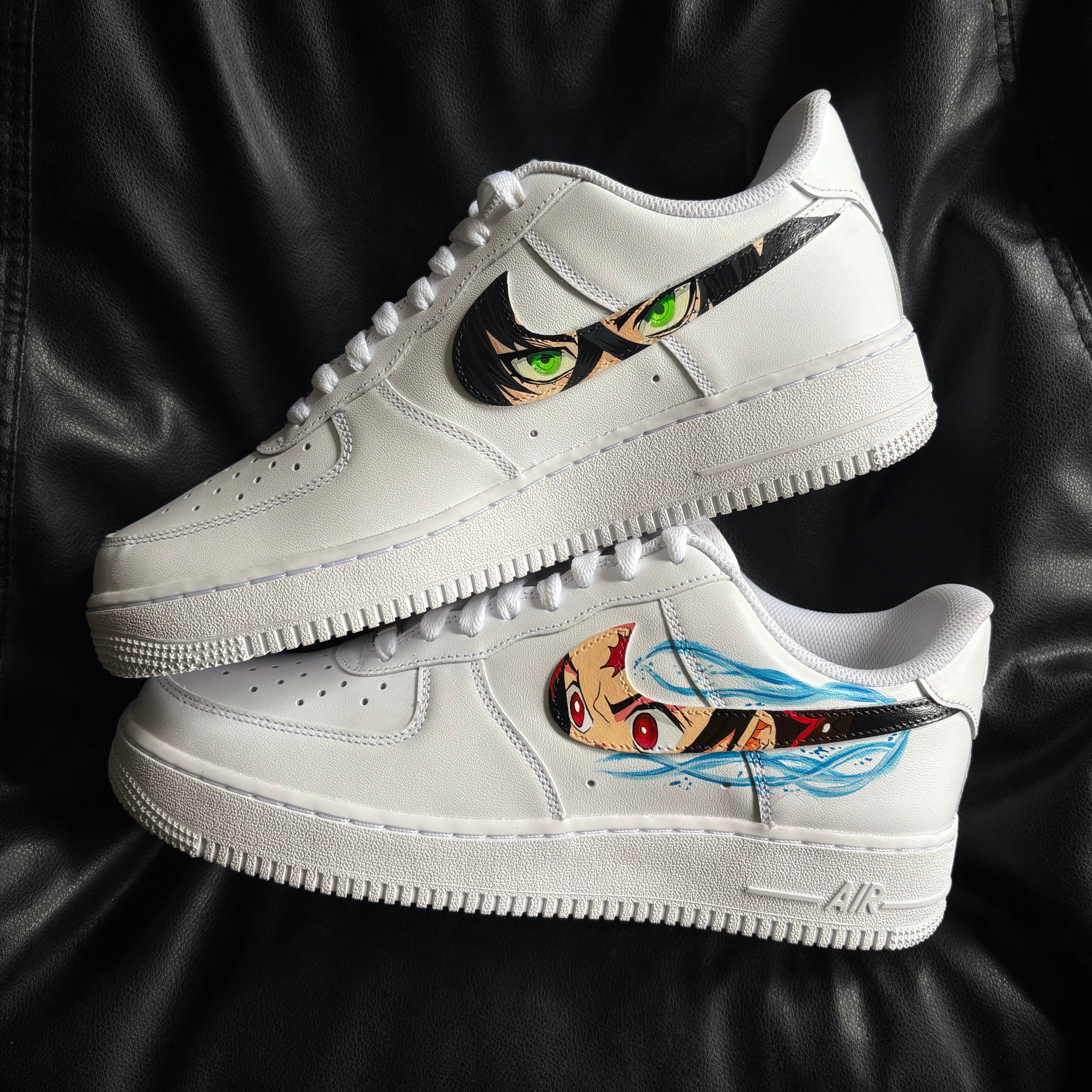 Nike Air Force 1 x Inosuke x Tanjiro Demon Slayer Custom