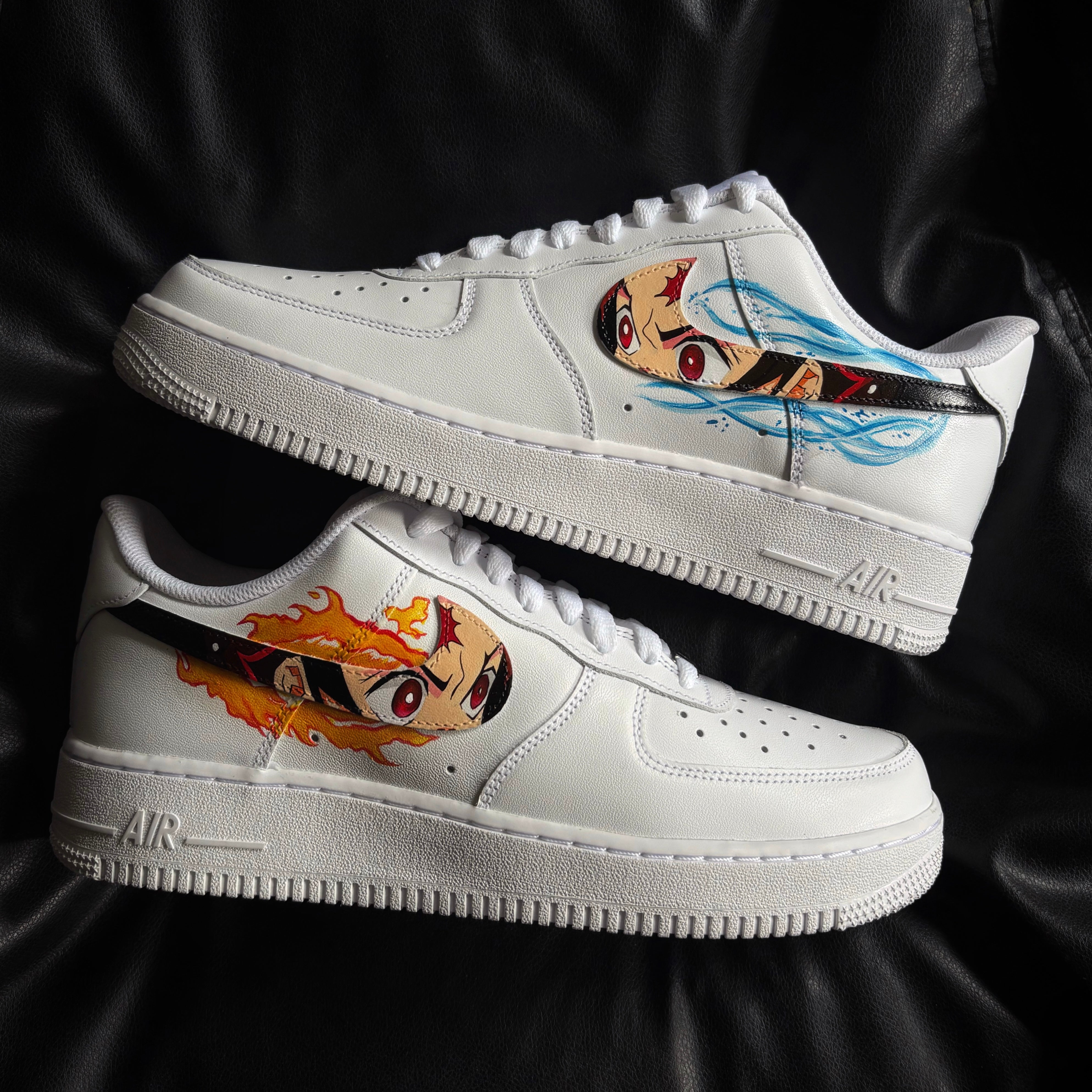 Nike Air Force 1 x Inosuke x Tanjiro Demon Slayer Custom