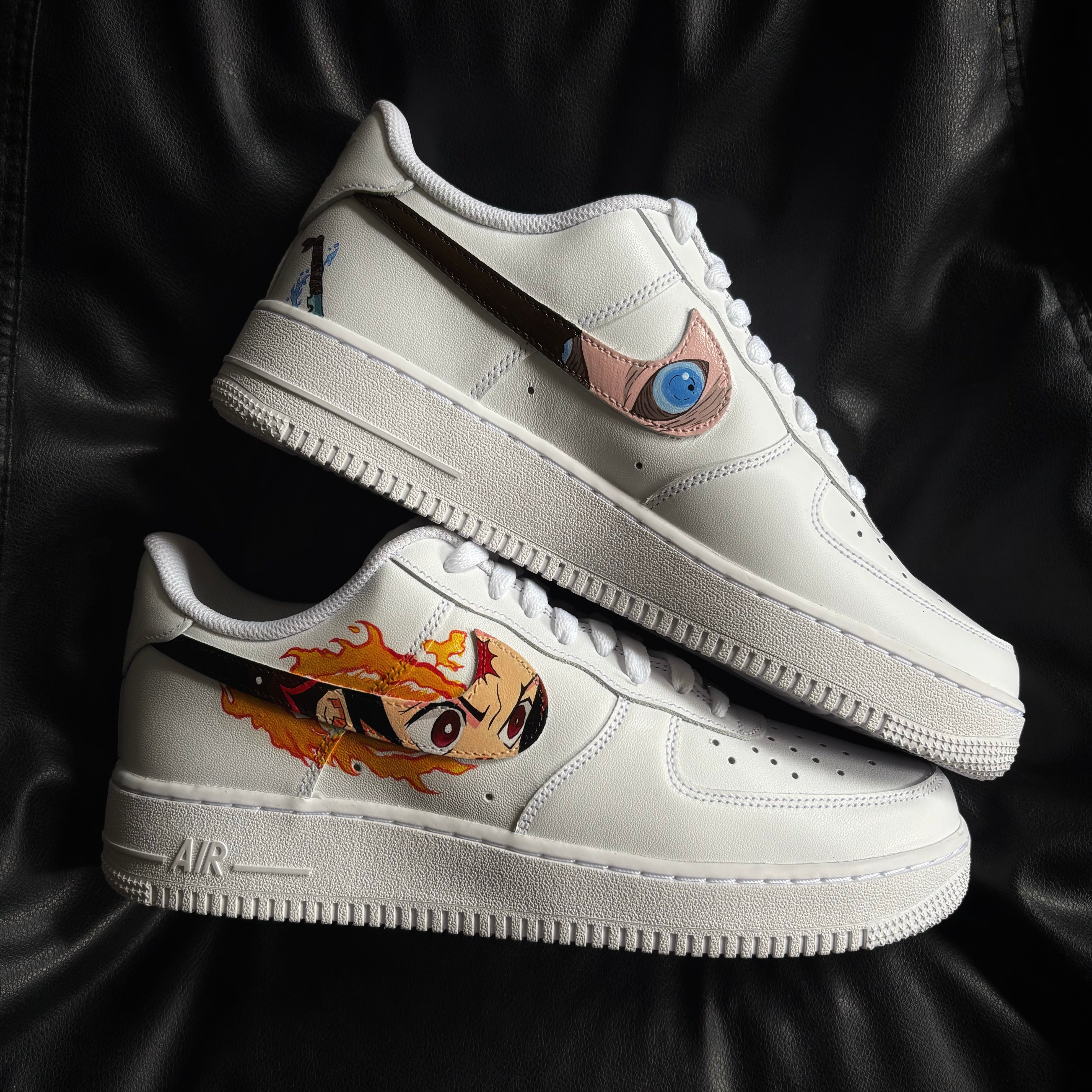 Nike Air Force 1 x Inosuke x Tanjiro Demon Slayer Custom