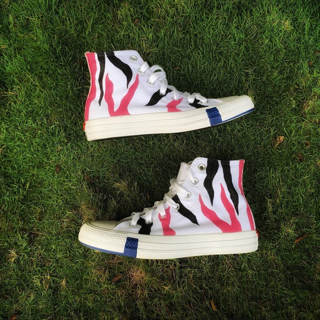 Converse x Black and Pink Stripes Knickgasm