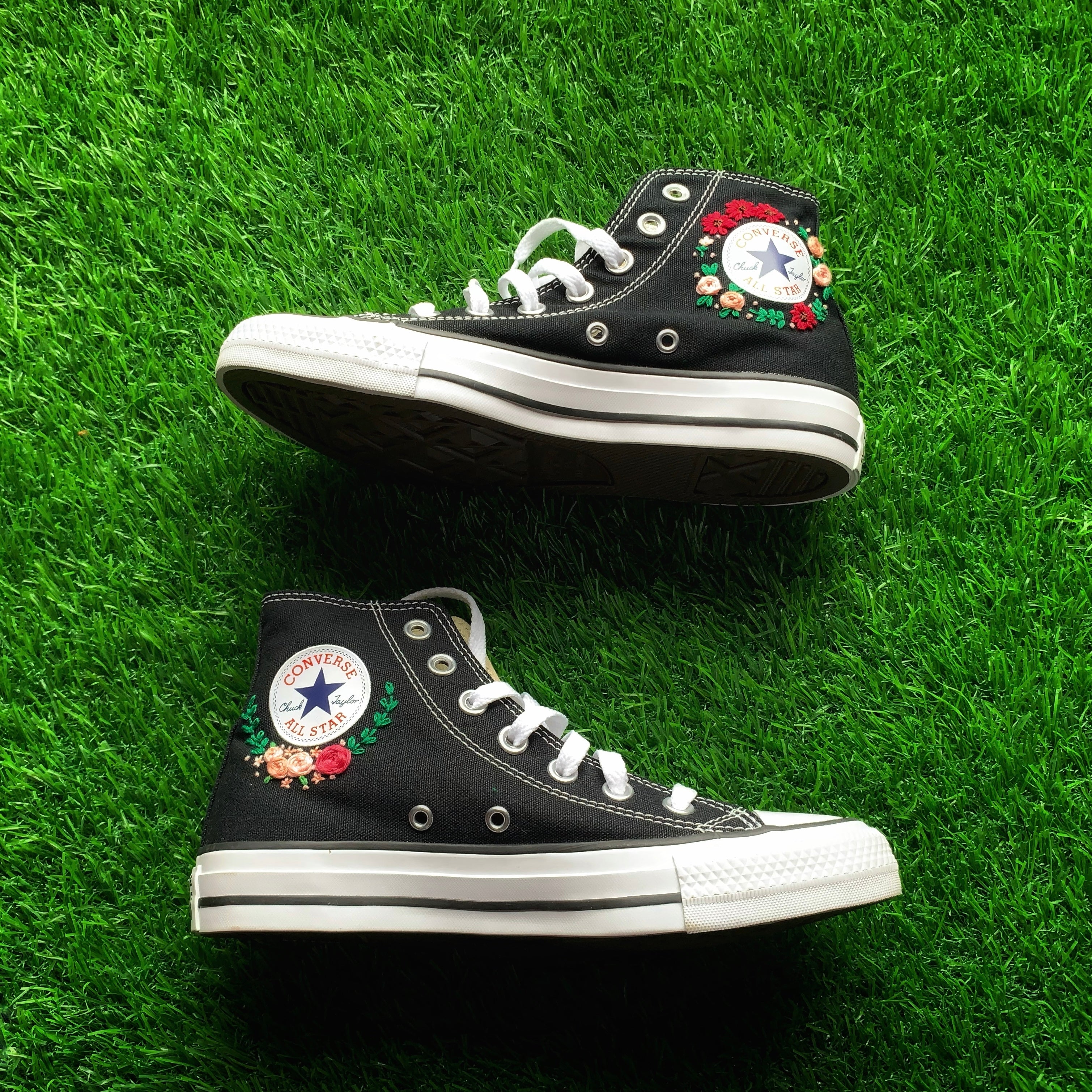 Converse x Flower Embroidery – Knickgasm - Main Image