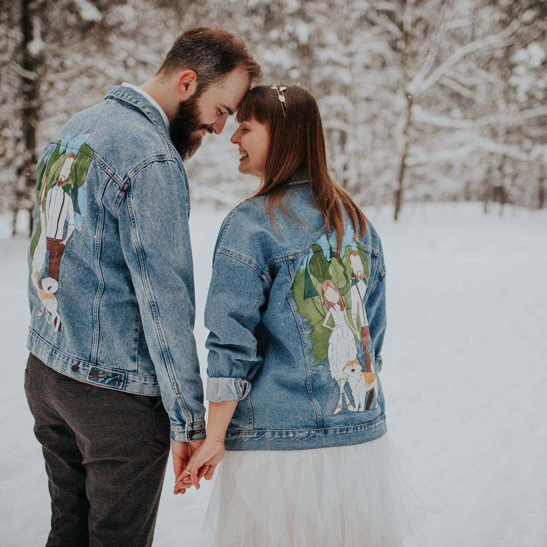 Denim Jacket - Wedding theme Knickgasm