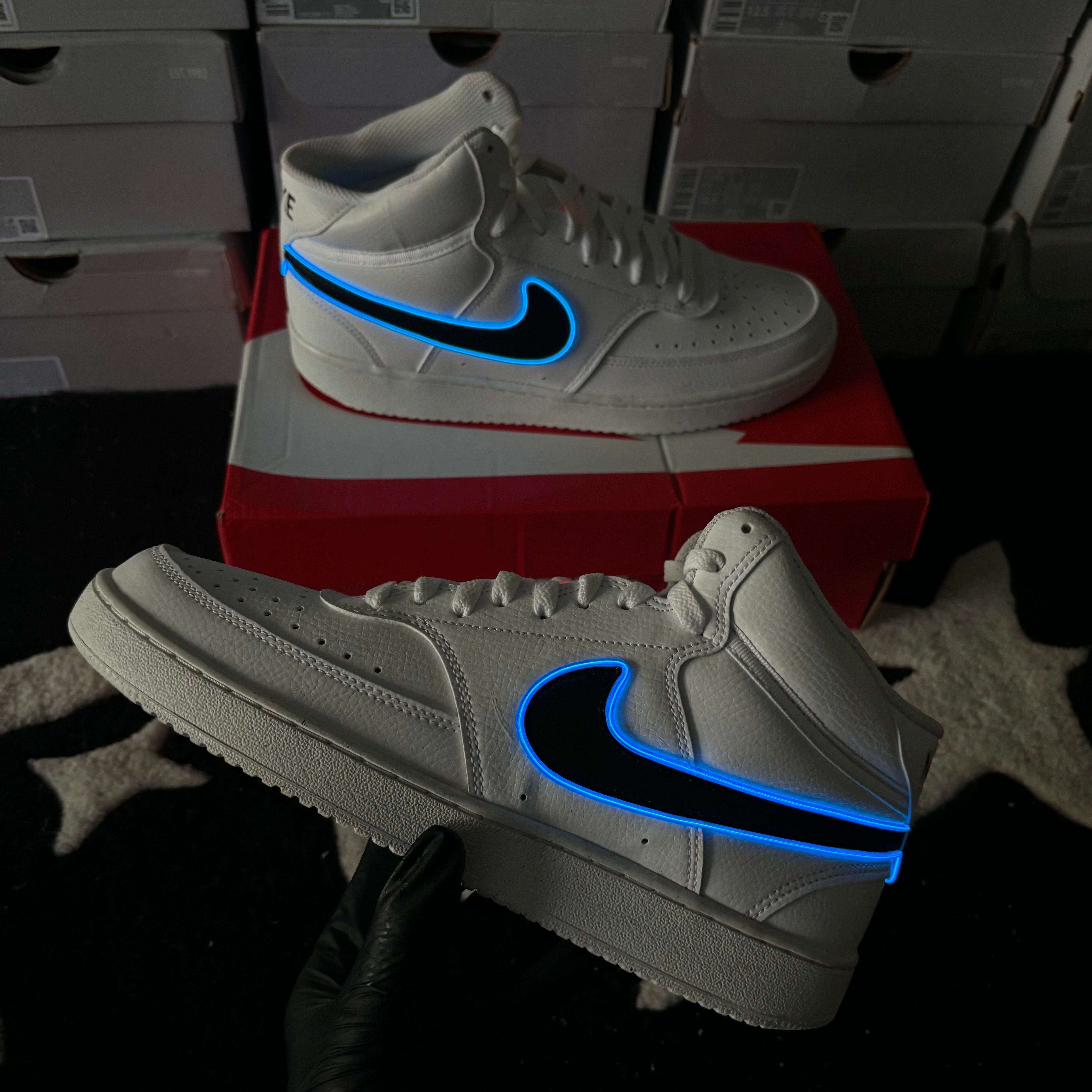 Nike Court Vision Mids x Light Swoosh (Blue)