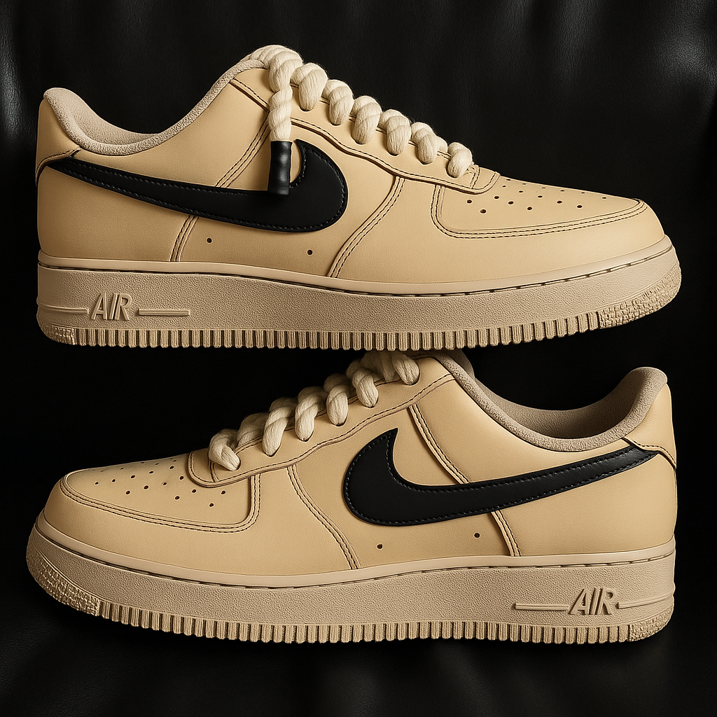 Nike Air Force 1 x Coffee (Black Swoosh)