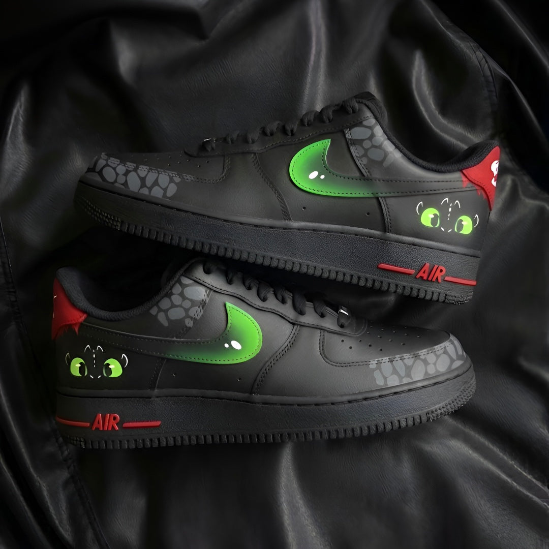 Nike Air Force 1 x Toothless - How to train your dragon