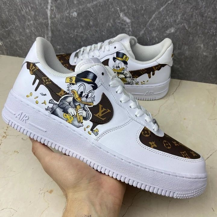 Nike Air Force 1 x Scrooge McDuck x Louis Vuitton Custom