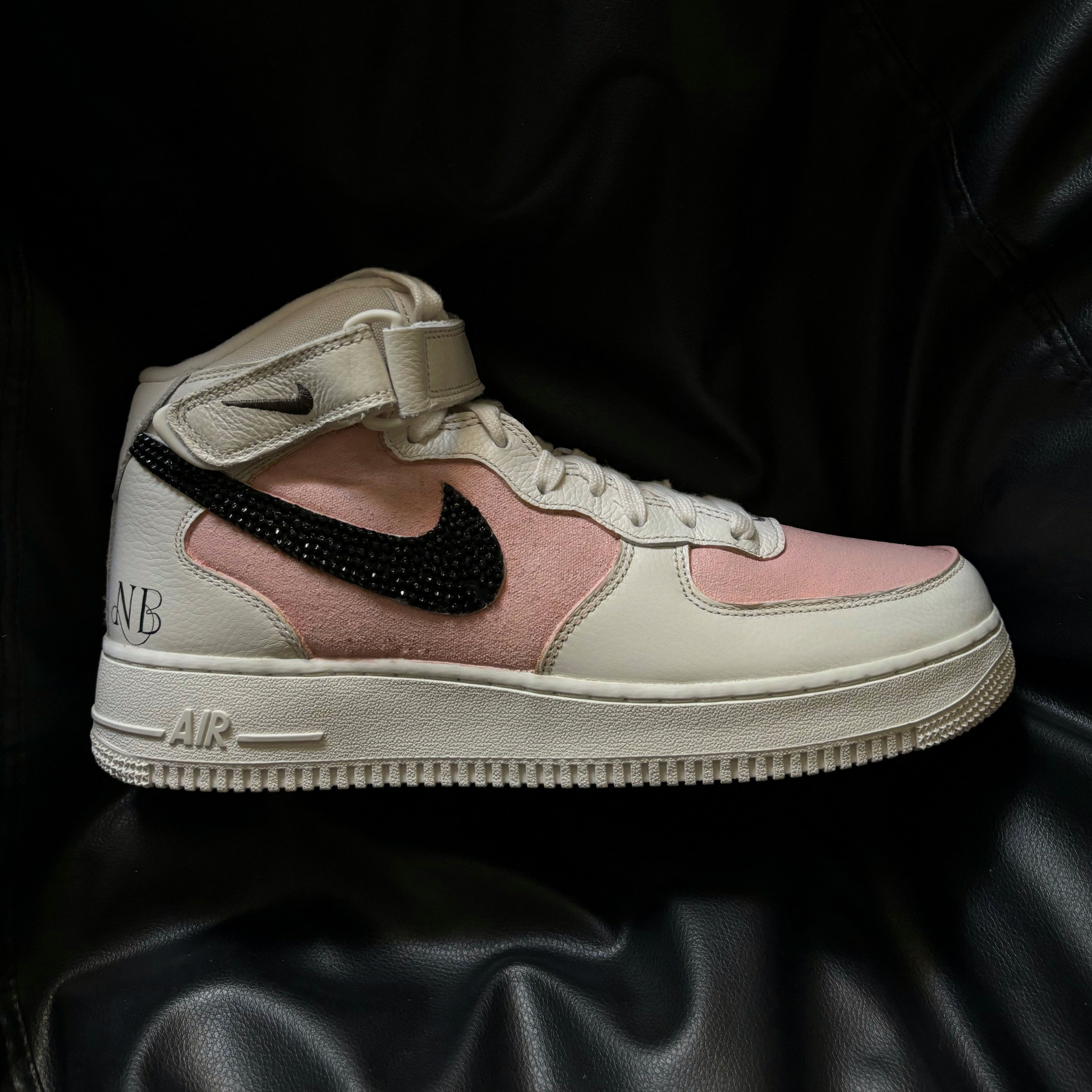 Nike Air Force 1 Mid x Pastels Bling Swoosh Knickgasm