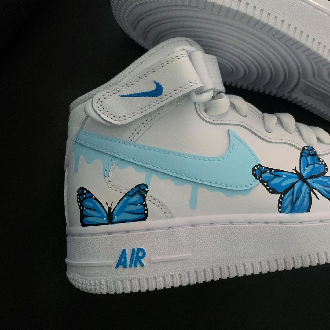 Nike Air Force Mids x Butterfly Drip