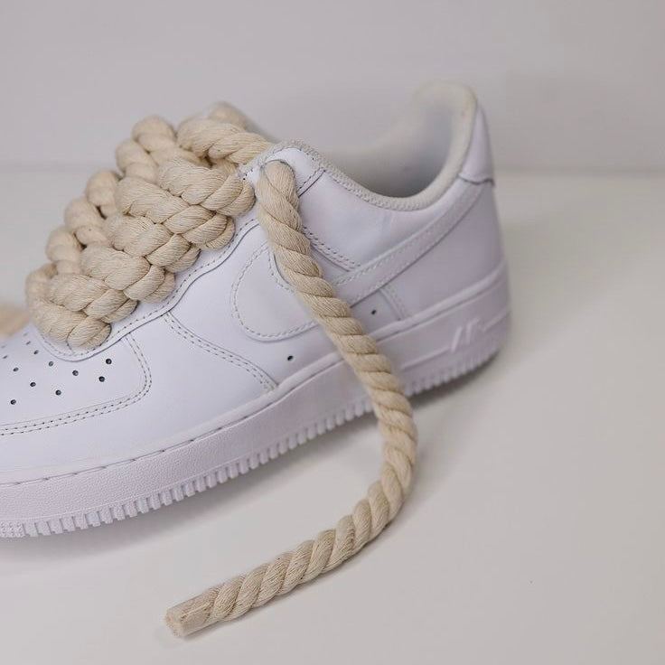 Rope Laces Logo Af1 Lacet Nike Air Force Custom Rope Lace ICE