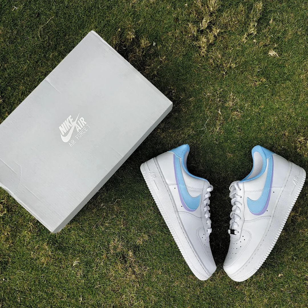 Double Swoosh Blue Swoosh Af1 Nike Air Force LV8 GS 'Double Swoosh