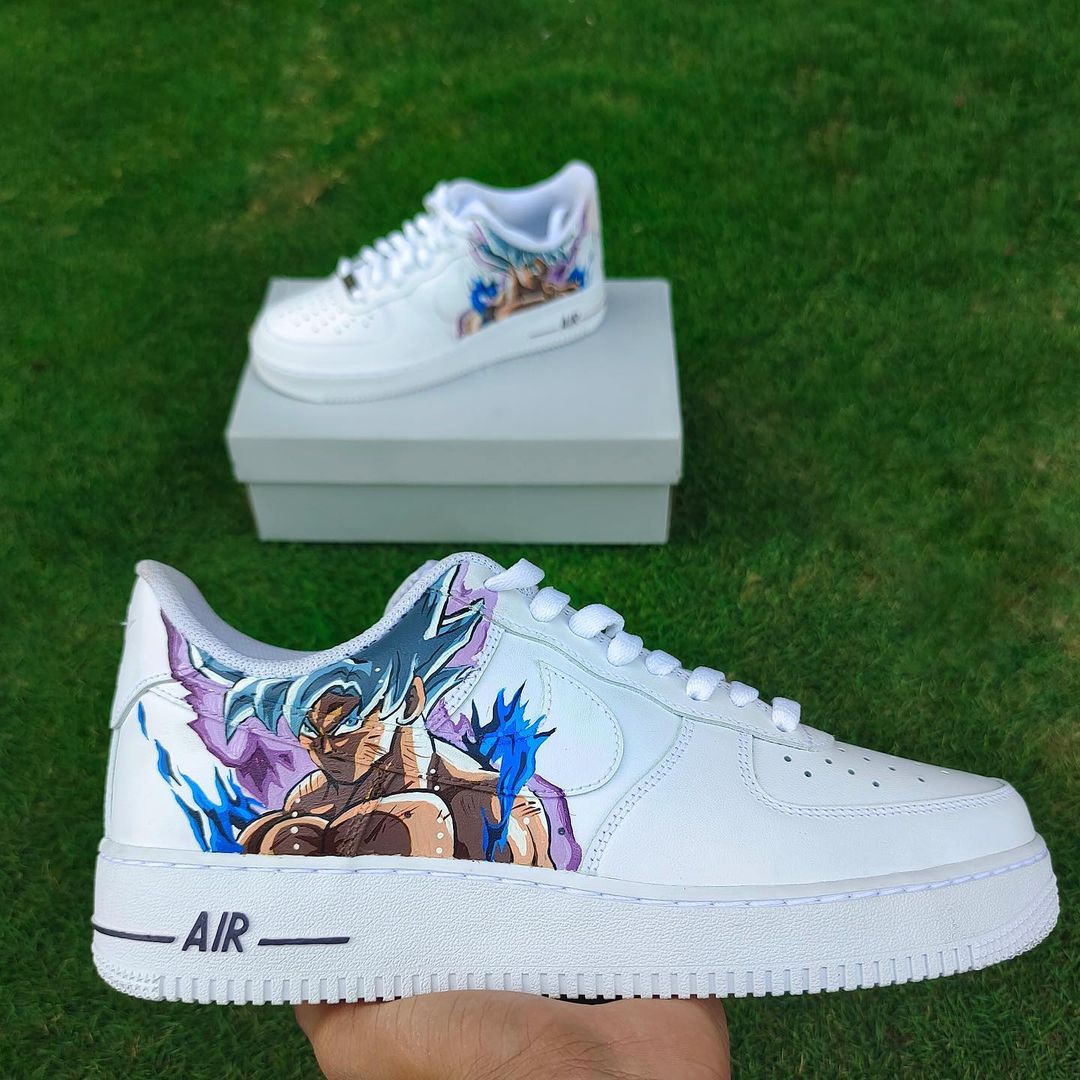 Nike Air Force 1 x Goku Uktra Instinct Dragon Ball Z Knickgasm