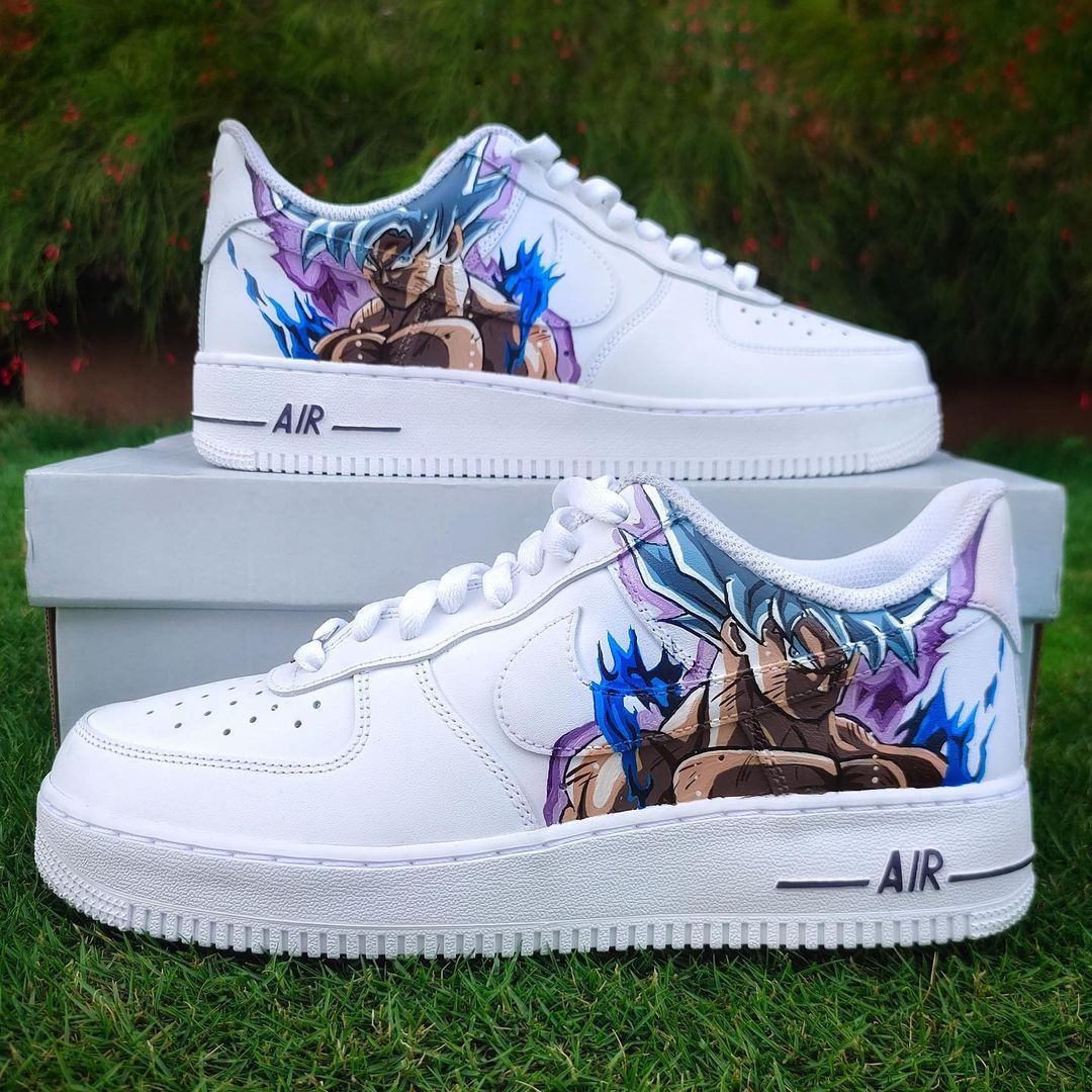 Nike Air Force 1 x Goku Uktra Instinct Dragon Ball Z Knickgasm