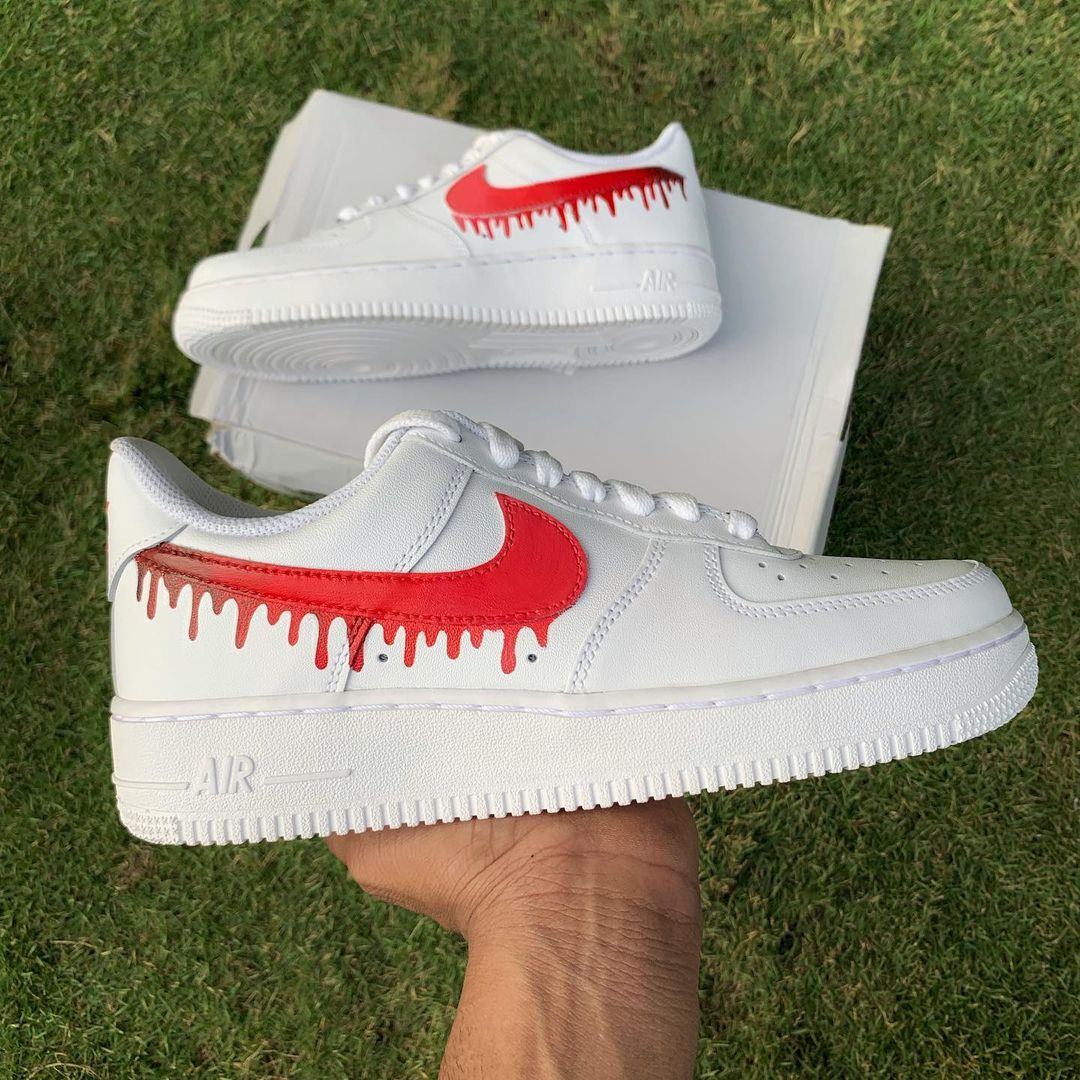 Nike Air Force 1 x Red Drip Knickgasm