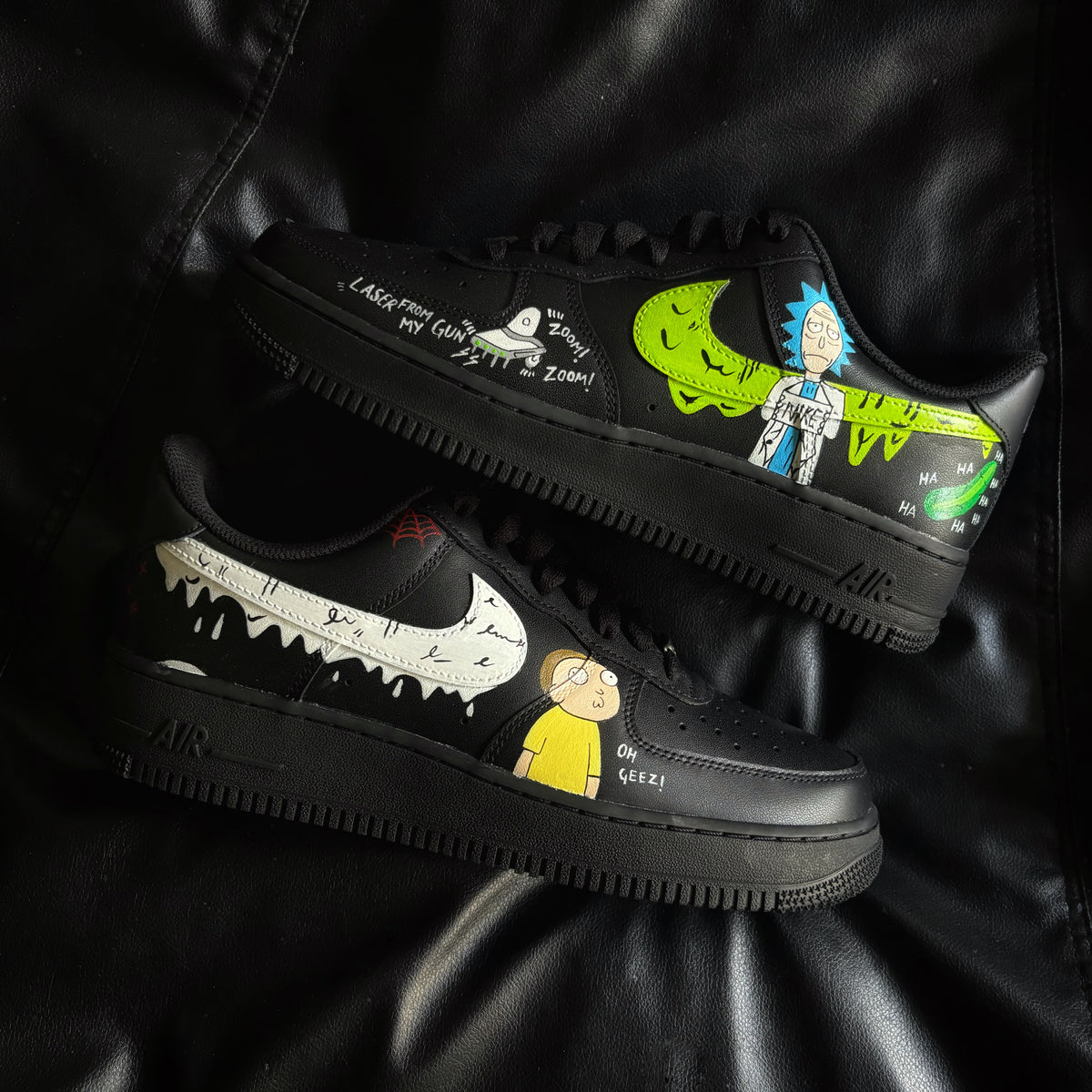 custom shoes rick and morty painted shoes Air Force Nike X Rick And Morty Air Force Rick And Morty Custom Shoes  Painted Shoes Rick And Morty