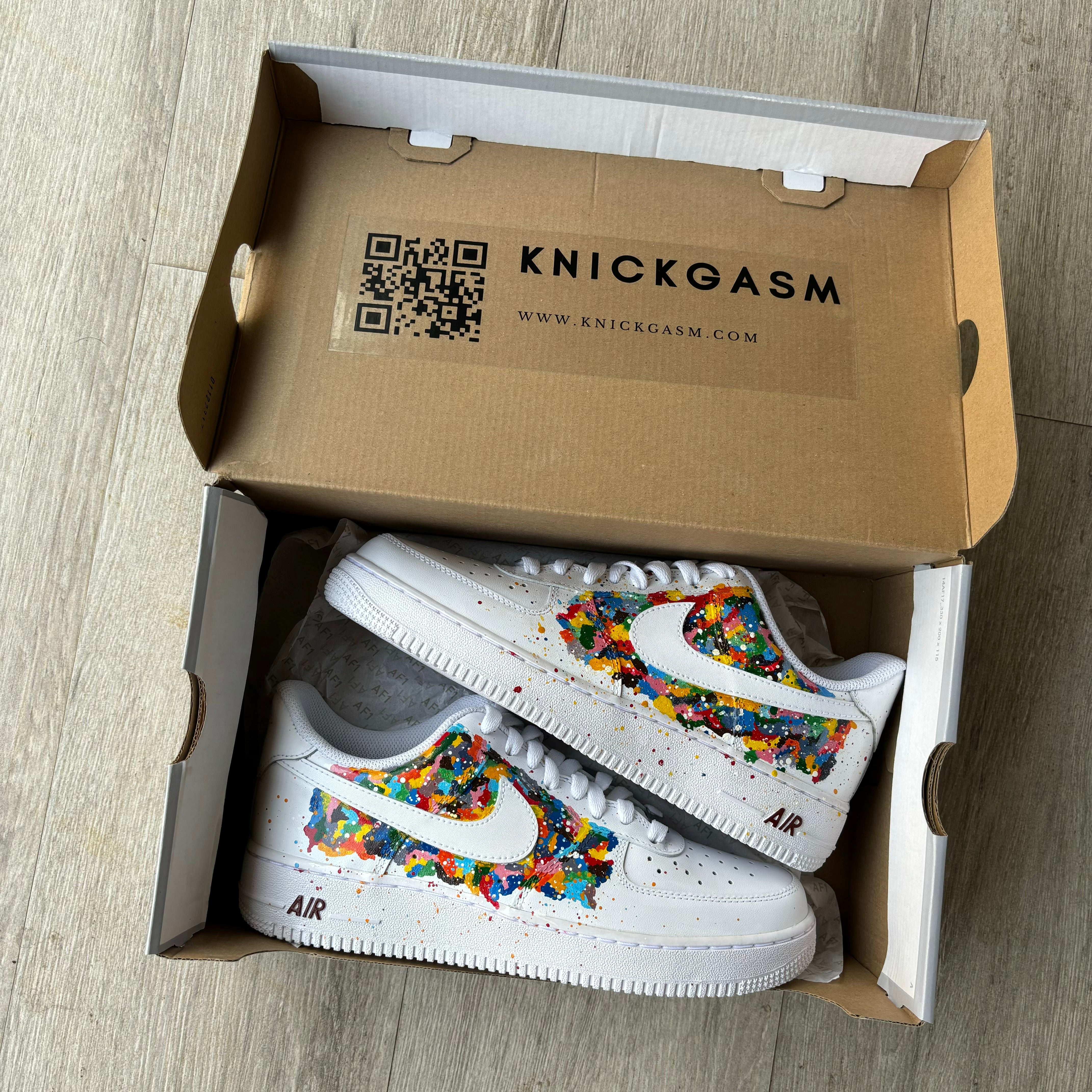 Nike Air Force 1 x Splatter Knickgasm