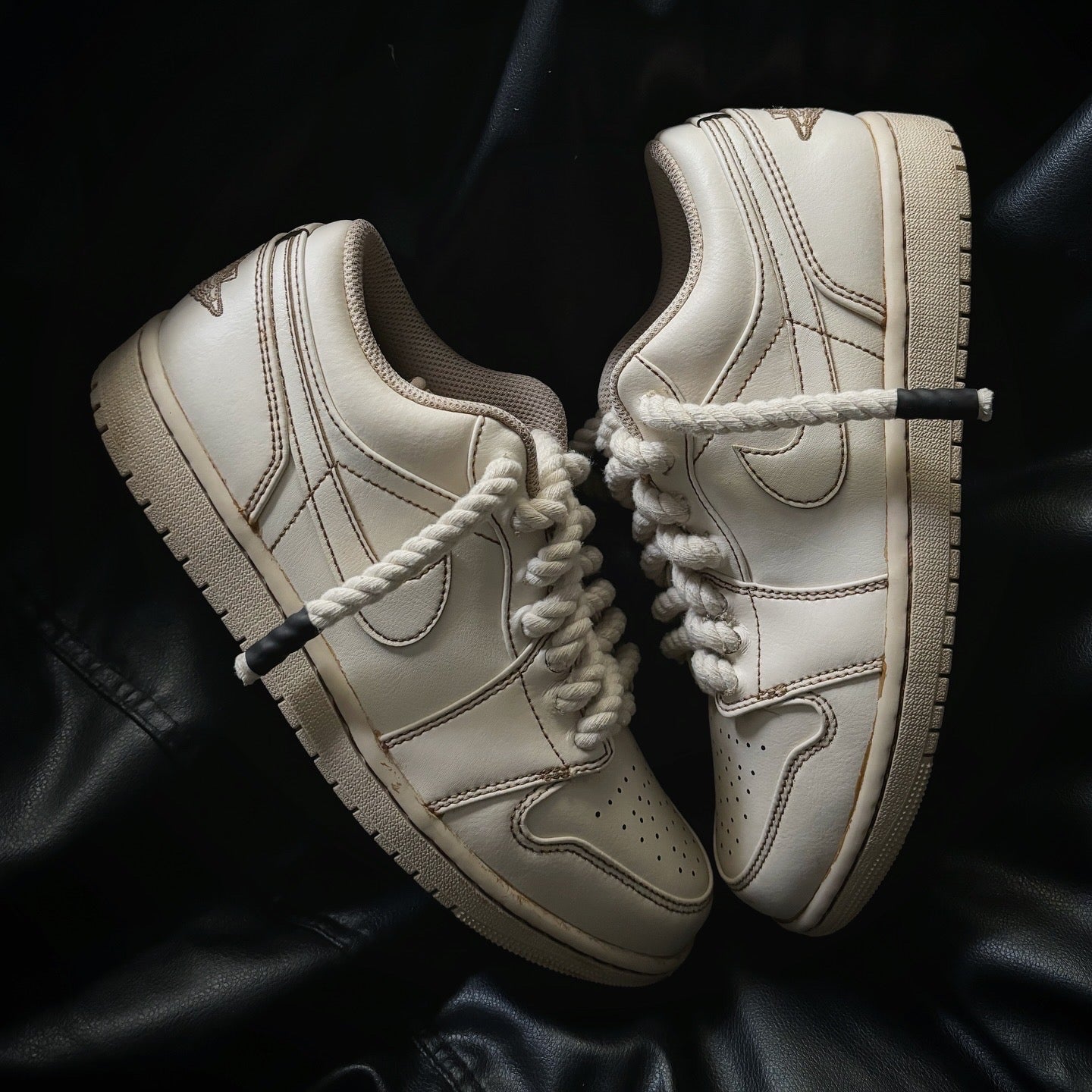 Nike Air Jordan 1 Lows x Coffee Dip (Rope Laces) Knickgasm