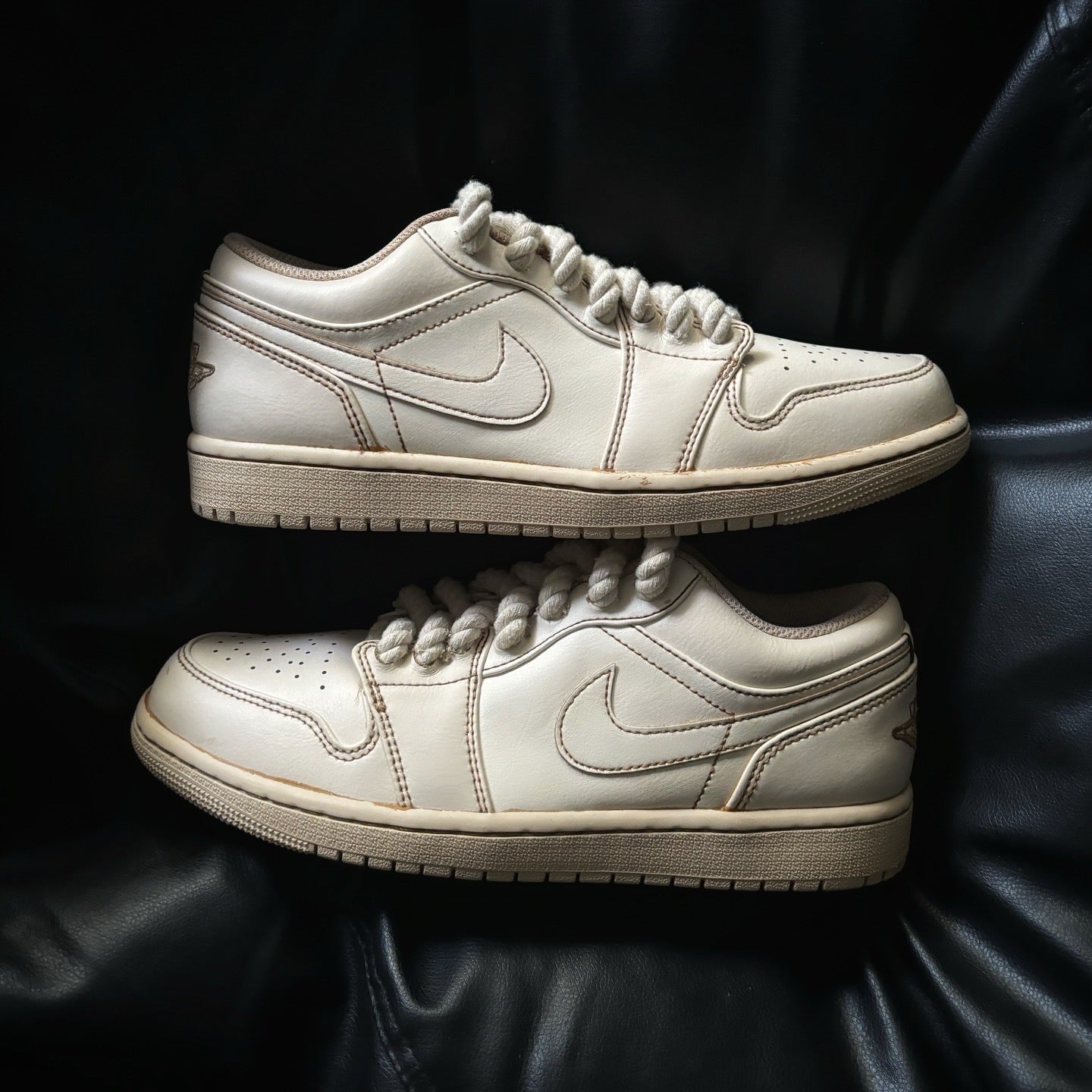 Nike Air Jordan 1 Lows x Coffee Dip (Rope Laces) Knickgasm