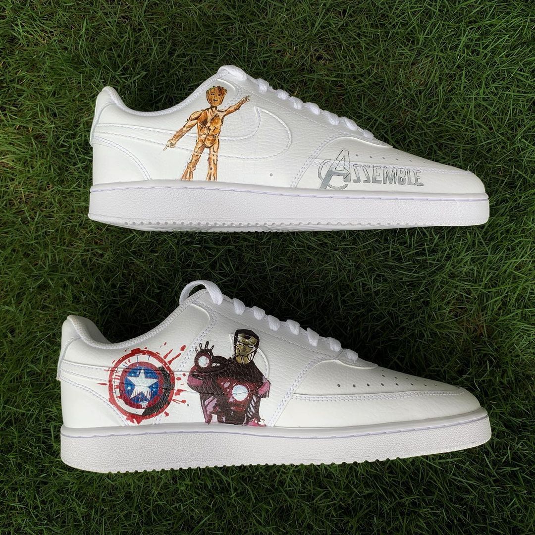 Marvel Tenis Nike Homem De Ferro Nike Court Vision X Marvel Avengers