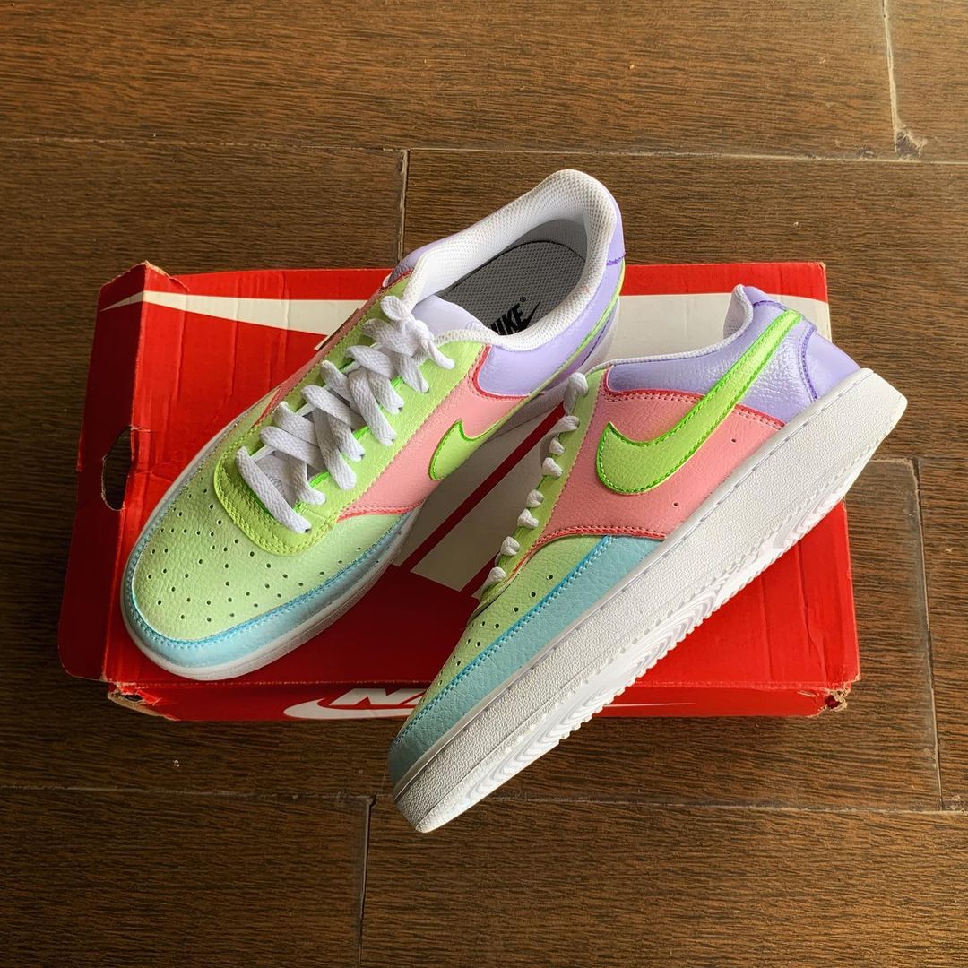 Pastel Color Colorblock Sneakers Nike Pastel Custom Air Force