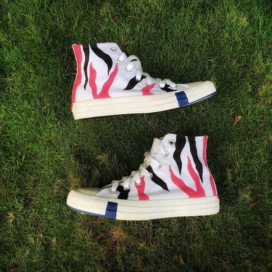 Converse x Black and Pink Stripes