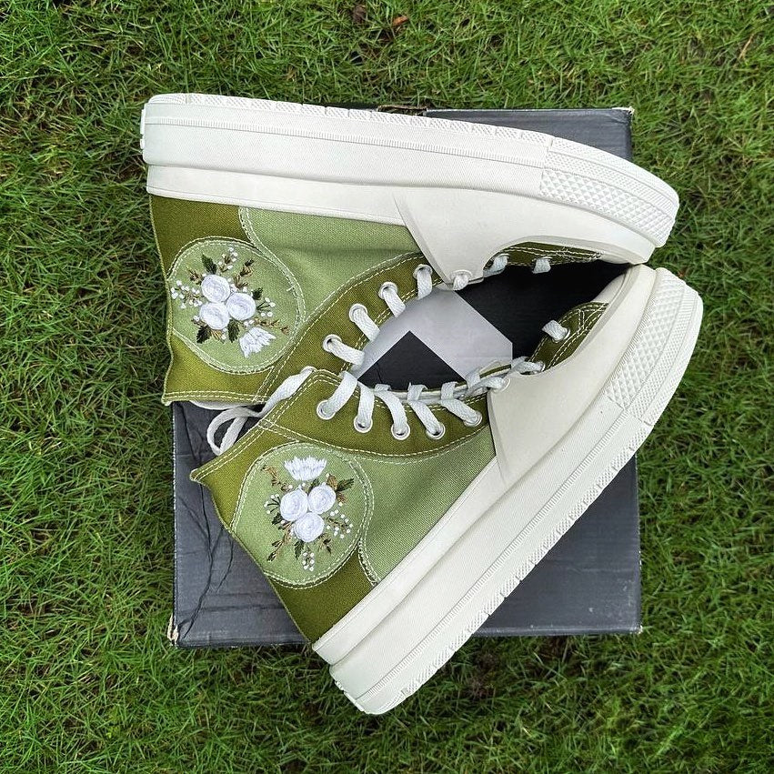 Converse Green x Embroidery