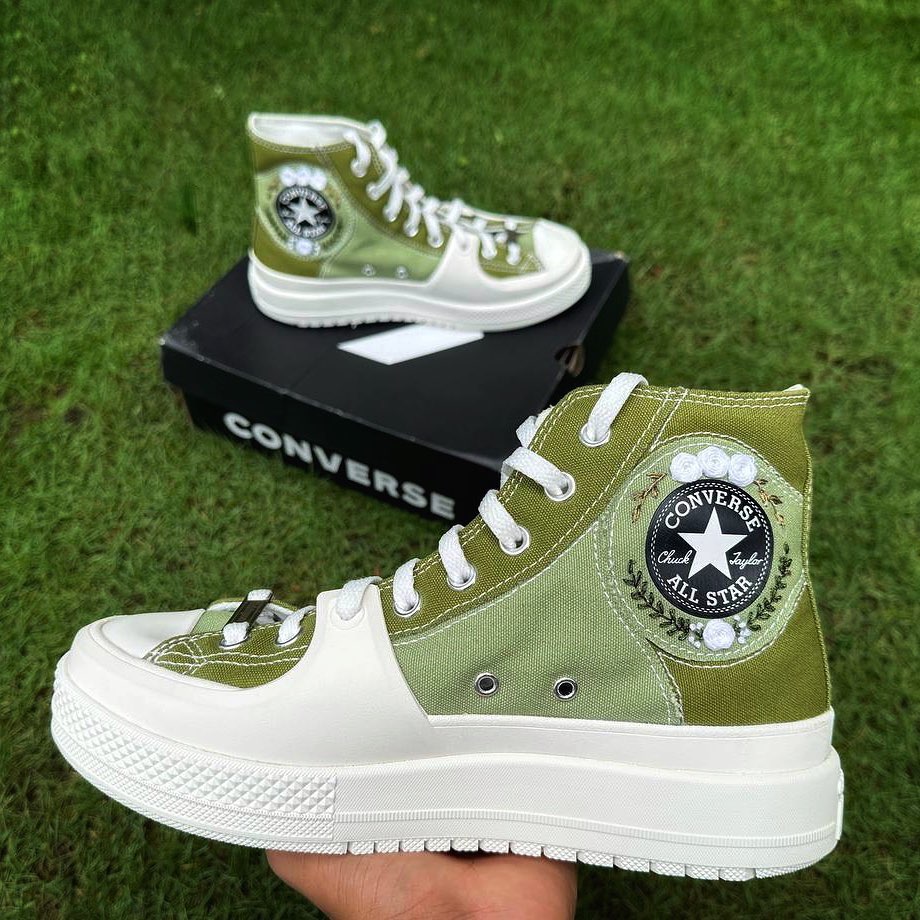Converse Green x Embroidery