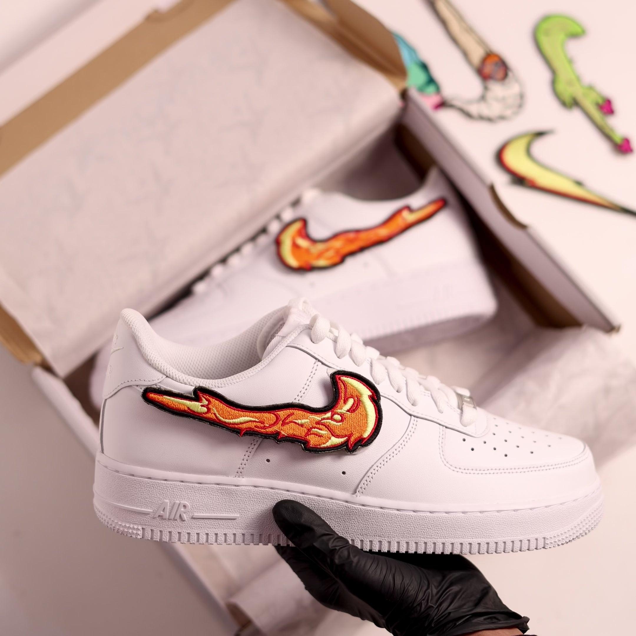Changeable Embroidered Swooshes x Nike Air Force 1 – Knickgasm