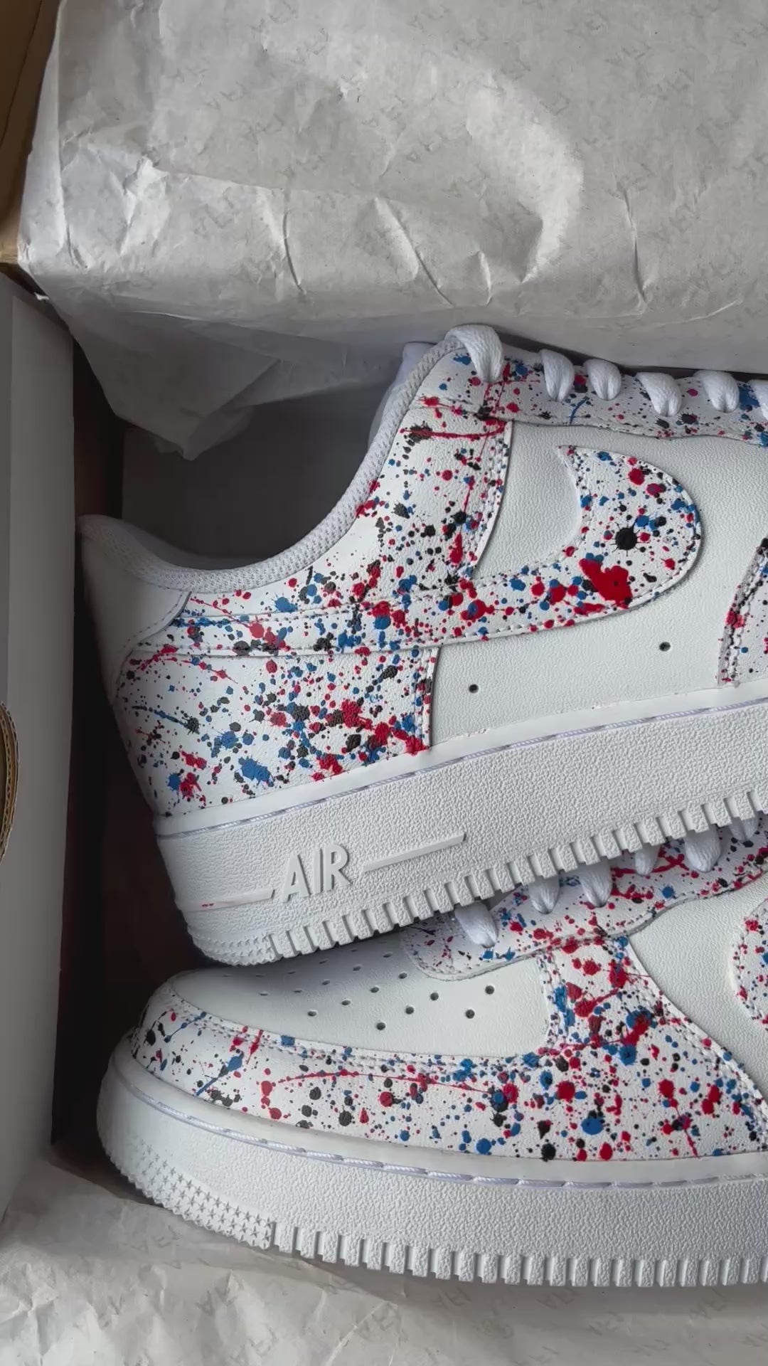 Nike Air Force 1 x Red Blue Splash